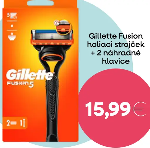 Gillette Fusion holiaci strojček + náhradné hlavice