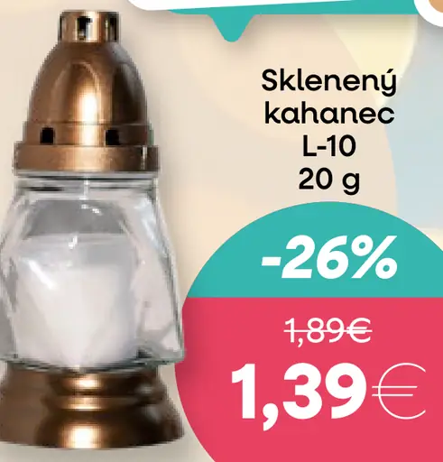 Sklenený kahance L-10
