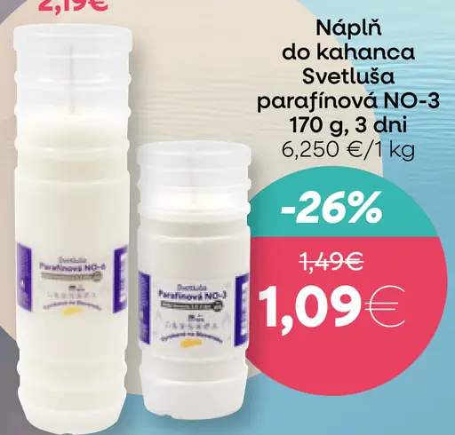 Náplň do kahanca Svetluska parafínová NO-6