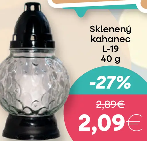Sklenený kahance L-19