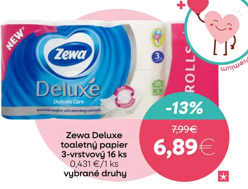Zewa Deluxe toaletný papier