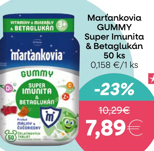 Martánkovia GUMMY Super Imunita & Betaglukán
