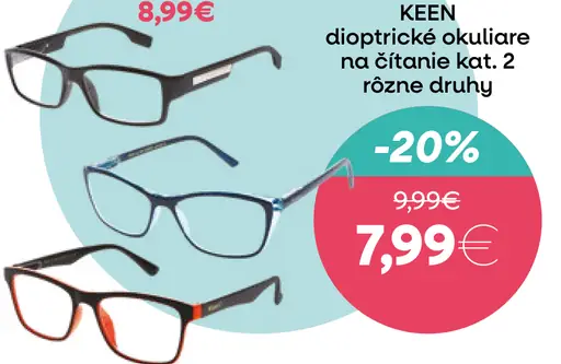 KEEN dioptrické okuliare