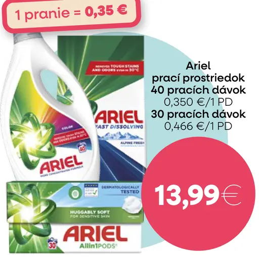 Ariel prací prostriedok