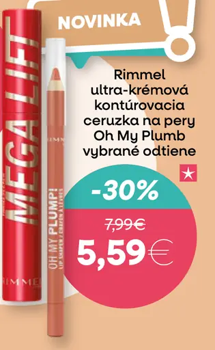 Rimmel tužko-krémová kontúrovacia ceruzka na pery Oh My Plump
