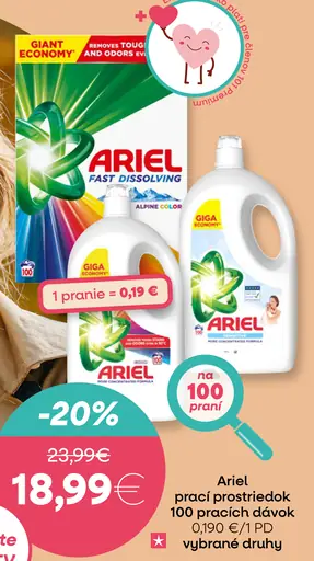 Ariel prací prostriedok