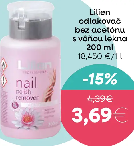 Lilien odlakovač bez acetónu
