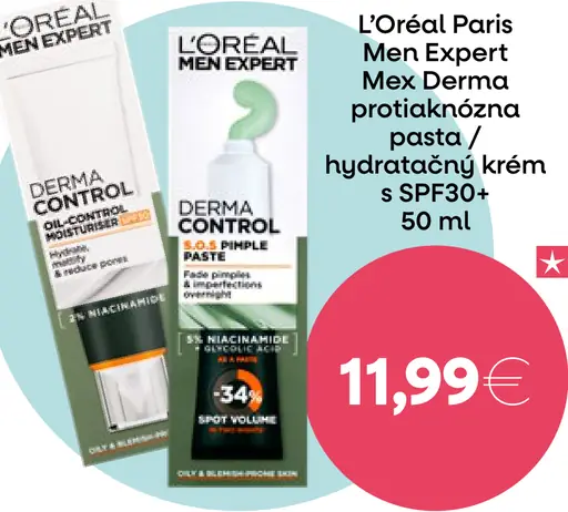 L'Oréal Paris Men Expert Derma Control hydratačný krém