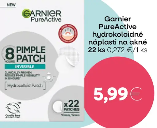 Garnier PureActive hydrokoloidné náplasti na akné