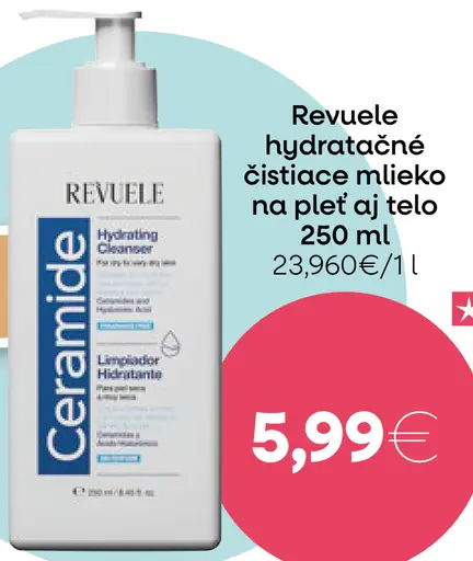 Revele hydratačné čistiace mlieko na pleť aj telo