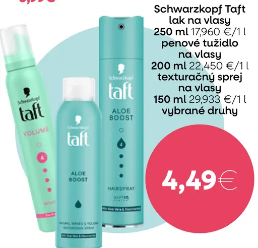 Schwarzkopf Taft lak na vlasy a pena / texturizačný sprej na vlasy