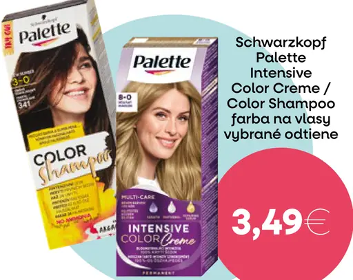 Schwarzkopf Palette Intensive Color Creme / Color Shampoo farba na vlasy