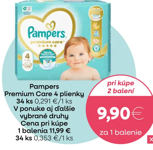 Pampers premium care plienky