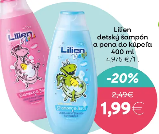 Lilien detský šampón a pena do kúpeľa