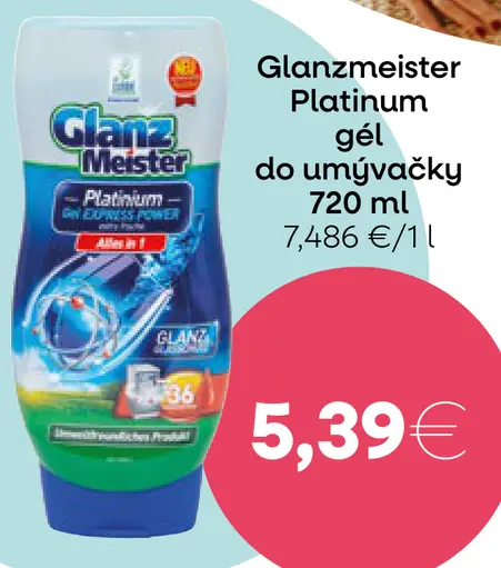 Glanzmeister Platinum gél do umývačky