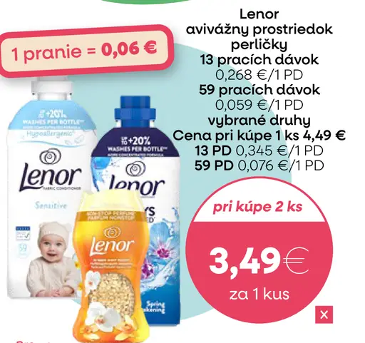 Lenor avivážny prostriedok perličky