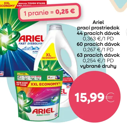 Ariel prací prostriedok