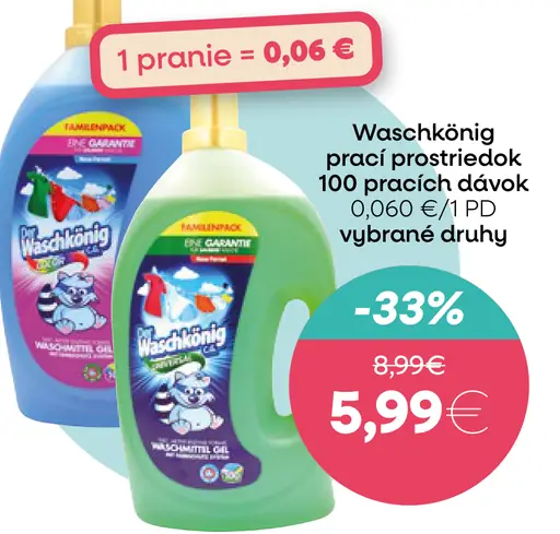 Waschkönig prací prostriedok