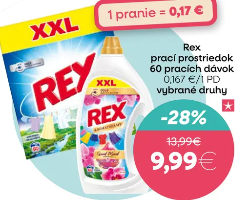 Rex prací prostriedok