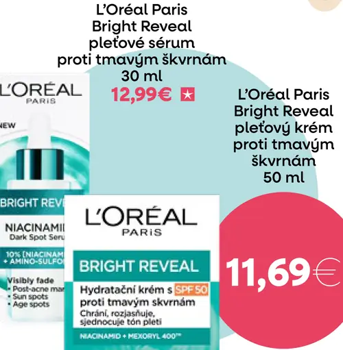 L'Oréal Paris Bright Reveal pleťové sérum proti tmavým škvrnám