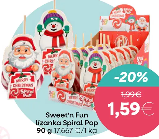Sweet'n Fun lízanka Spiral Pop