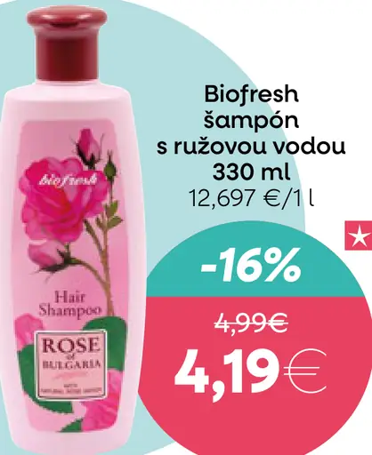 Biofresh šampón s ružovou vodou