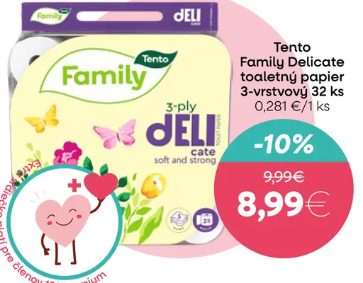 Tento Family Delicate toaletný papier