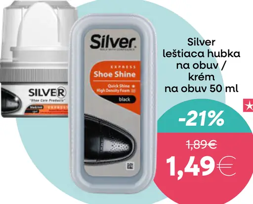 Silver leštiaca hubka na obuv v kréme