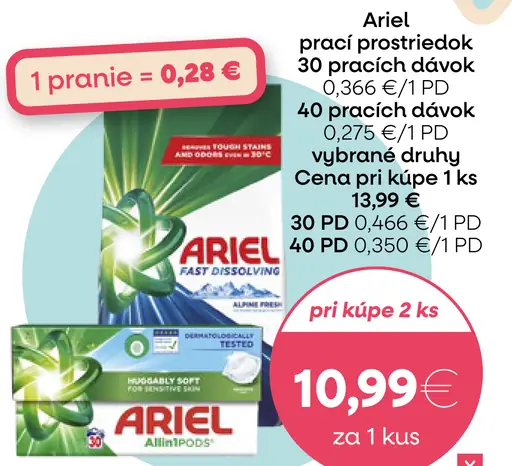Ariel prací prostriedok