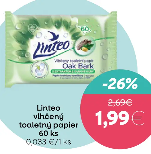 Linteo vlhčený toaletný papier