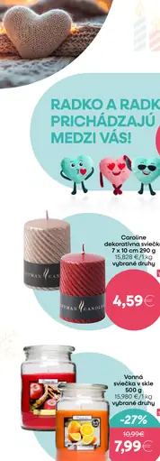 Caroline dekoratívna sviečka