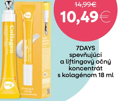 7DAYS spevňujúci a liftingový očný koncentrát s kolagénom
