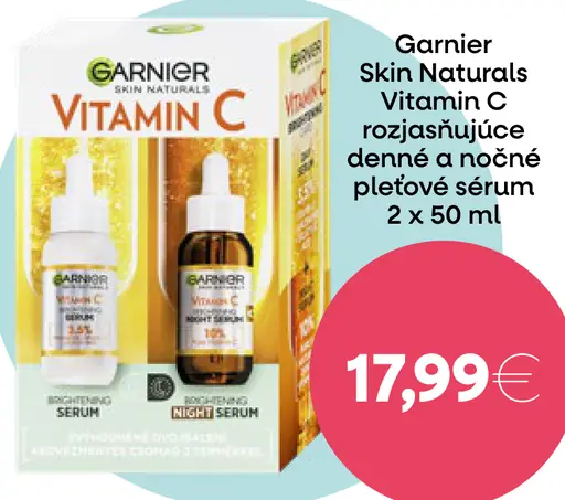 Garnier Skin Naturals rozjasňujúce nočné sérum s vitamínom C