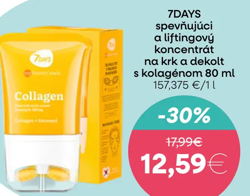 7Days Spevňujúci a liftingový koncentrát na krk a dekolt s kolagénom