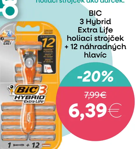Bic 3 Hybrid Extra Life holiaci trojčepeľ