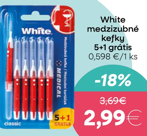 White medzizubné kefky
