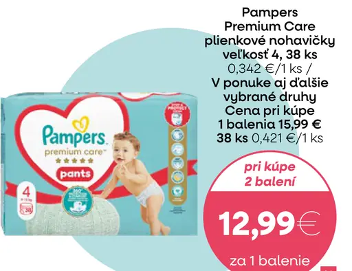 Pampers Premium Care plienkové nohavičky