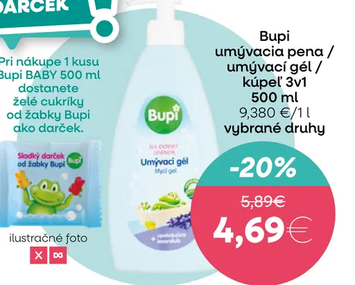 Bupi umývacia pena alebo umývací gél