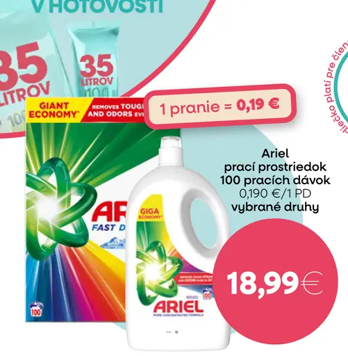 Ariel prací prostriedok