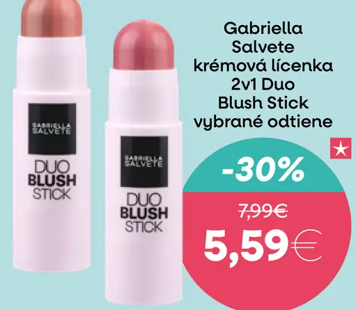 Gabriella Salvete krémová licenka 2v1 Duo Blush Stick
