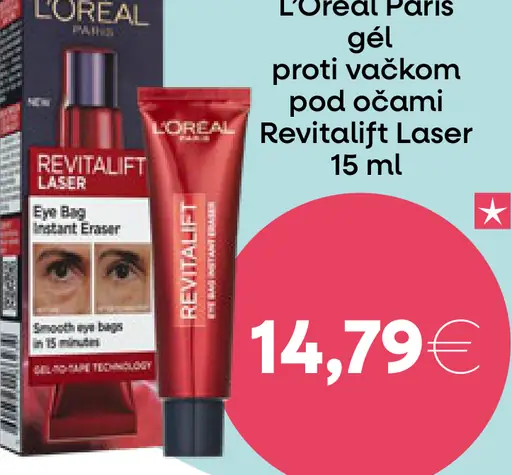 L’Oréal Paris gél proti vačkom pod očami Revitalift Laser