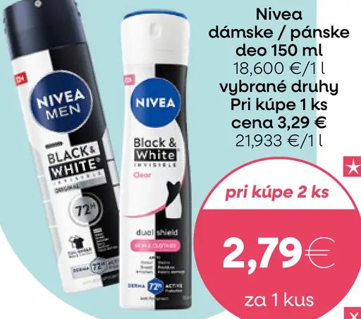 Nivea dámske / pánske deo