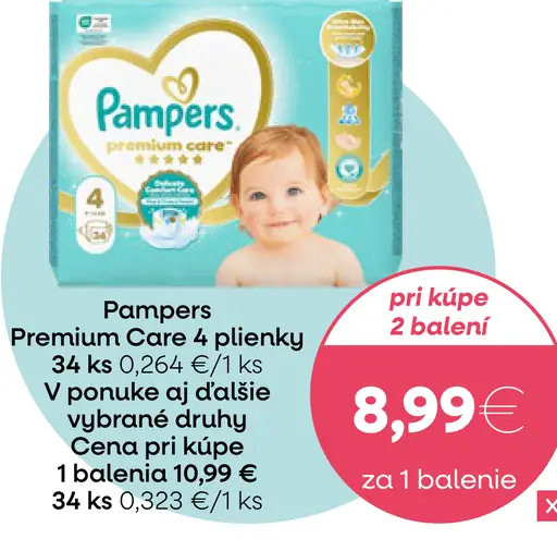 Pampers Premium Care 4 plienky