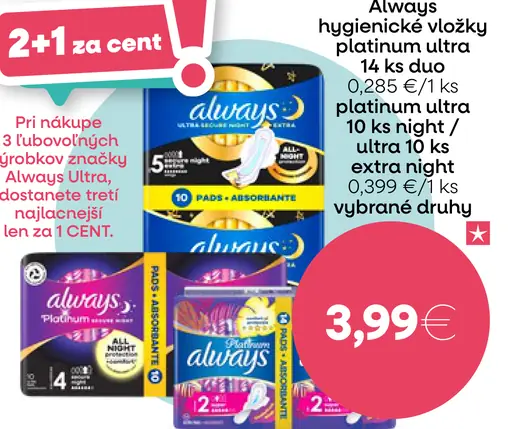 Always hygienické vložky