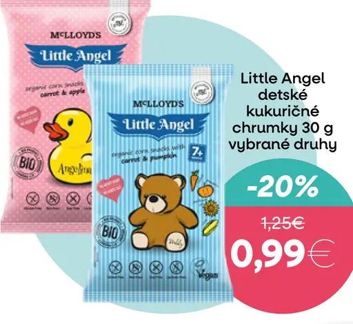 Little Angel BIO detské kukuričné chrumky