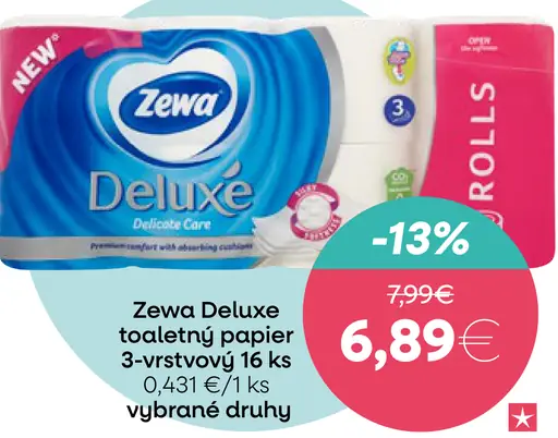 Zewa Deluxe toaletný papier