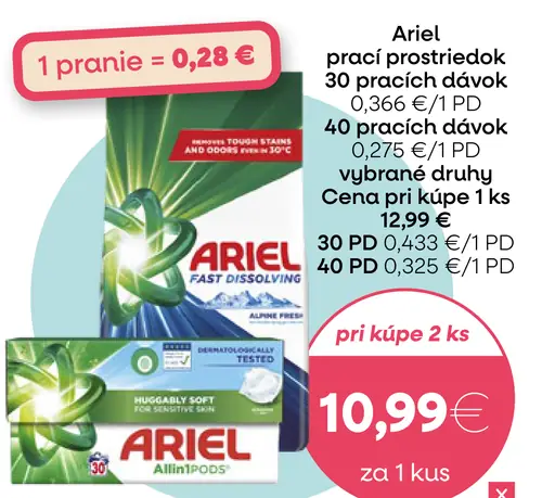 Ariel prací prostriedok