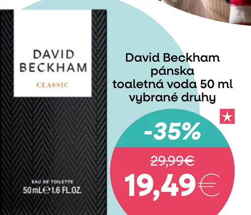 David Beckham pánska toaletná voda