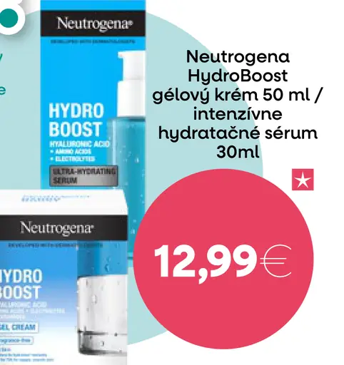 Neutrogena HydroBoost gélový krém / intenzívne hydratačné sérum