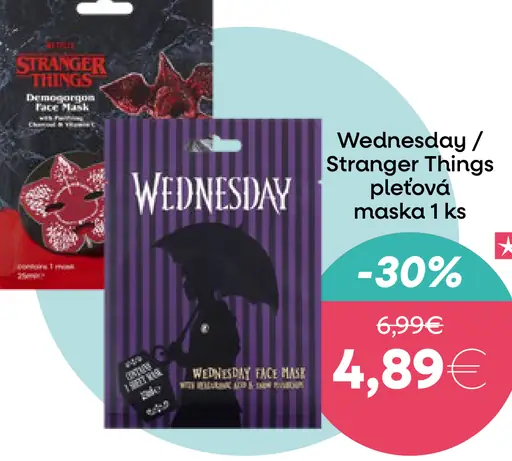 Wednesday/Stranger Things pleťová maska